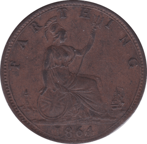 1864 FARTHING ( GF ) - Farthing - Cambridgeshire Coins