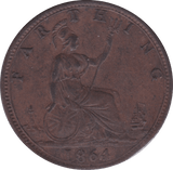 1864 FARTHING ( GF ) - Farthing - Cambridgeshire Coins