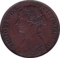 1864 FARTHING ( UNC ) - Farthing - Cambridgeshire Coins