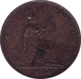 1864 FARTHING ( UNC ) - Farthing - Cambridgeshire Coins