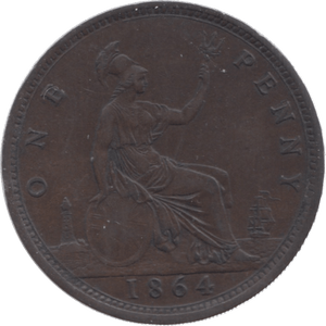 1864 PENNY ( GVF ) 7 - Penny - Cambridgeshire Coins