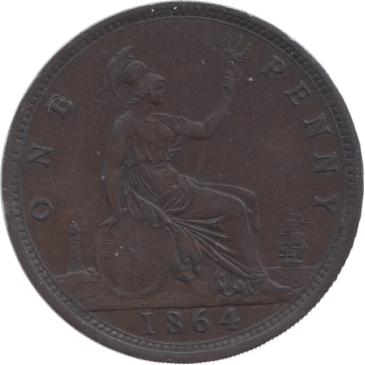 1864 PENNY ( GVF ) 7 - Penny - Cambridgeshire Coins