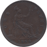 1864 PENNY ( GVF ) 7 - Penny - Cambridgeshire Coins