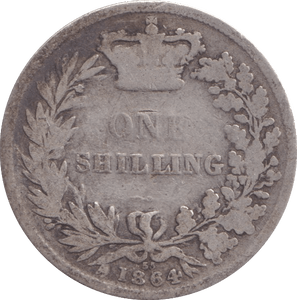 1864 SHILLING ( NF ) - Shilling - Cambridgeshire Coins