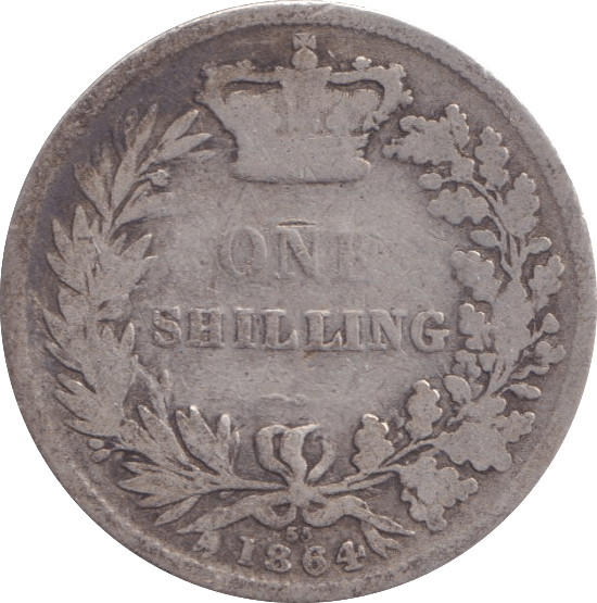 1864 SHILLING ( NF ) - Shilling - Cambridgeshire Coins