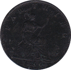 1865 FARTHING ( AUNC ) - Farthing - Cambridgeshire Coins