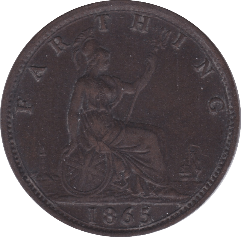 1865 FARTHING ( EF ) B - Farthing - Cambridgeshire Coins