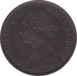 1865 FARTHING ( EF ) B - Farthing - Cambridgeshire Coins