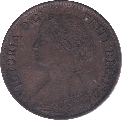 1865 FARTHING ( EF ) C - Farthing - Cambridgeshire Coins