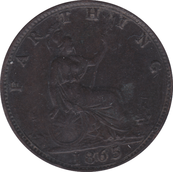 1865 FARTHING ( GVF ) - Farthing - Cambridgeshire Coins