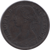 1865 FARTHING ( GVF ) - Farthing - Cambridgeshire Coins