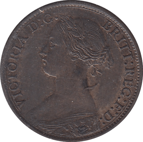 1865 FARTHING ( UNC ) B - Farthing - Cambridgeshire Coins