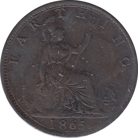 1865 FARTHING ( UNC ) B - Farthing - Cambridgeshire Coins