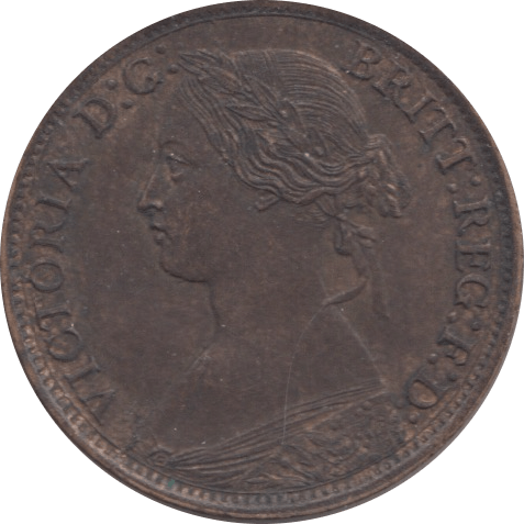 1865 FARTHING ( UNC ) - Farthing - Cambridgeshire Coins