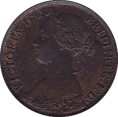 1865 FARTHING ( UNC ) - Farthing - Cambridgeshire Coins