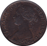 1865 FARTHING ( UNC ) - Farthing - Cambridgeshire Coins