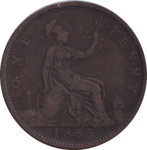 1865 PENNY ( FINE ) - PENNY - Cambridgeshire Coins