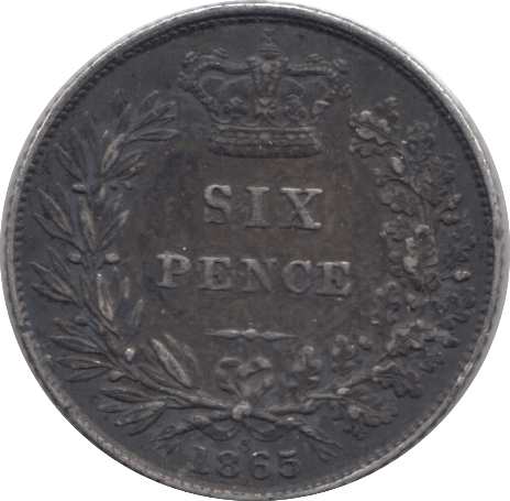 1865 SIXPENCE ( GVF ) - Sixpence - Cambridgeshire Coins