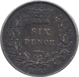 1865 SIXPENCE ( GVF ) - Sixpence - Cambridgeshire Coins