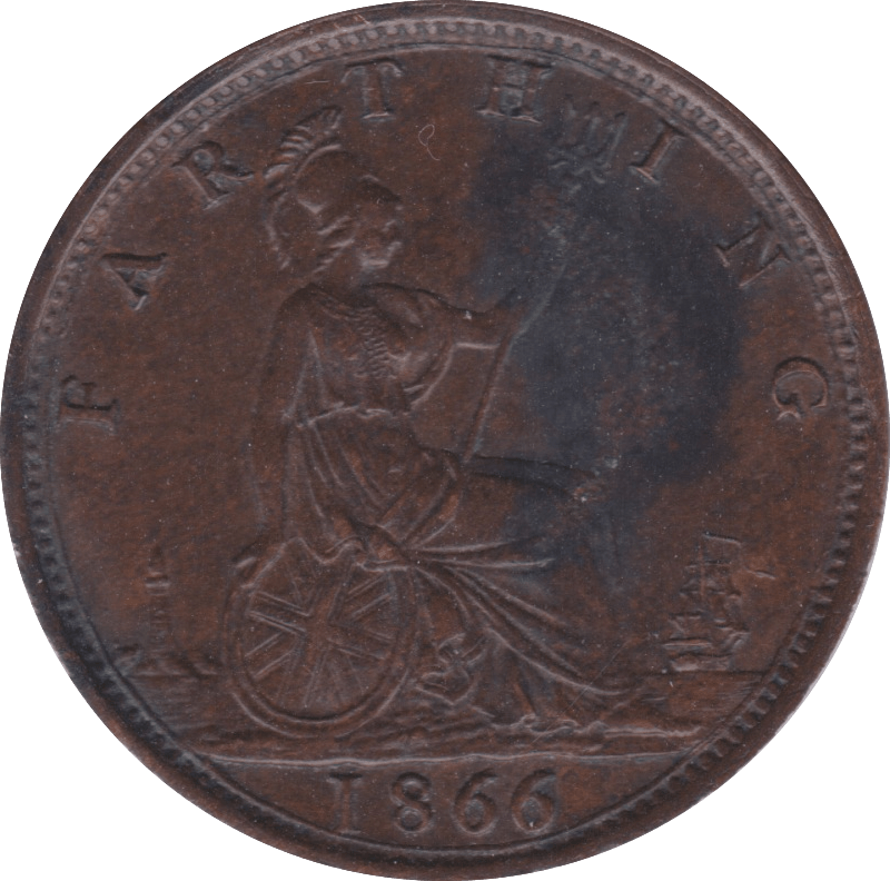 1866 FARTHING ( AUNC ) - Farthing - Cambridgeshire Coins