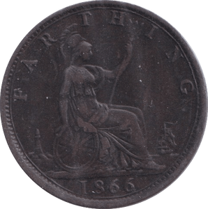 1866 FARTHING ( EF ) - Farthing - Cambridgeshire Coins