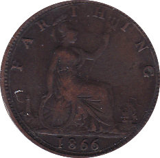 1866 FARTHING (F) - Farthing - Cambridgeshire Coins