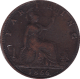 1866 FARTHING (F) - Farthing - Cambridgeshire Coins