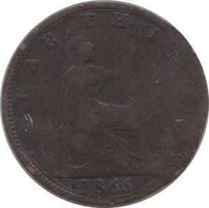 1866 FARTHING ( FINE ) 14 - Farthing - Cambridgeshire Coins