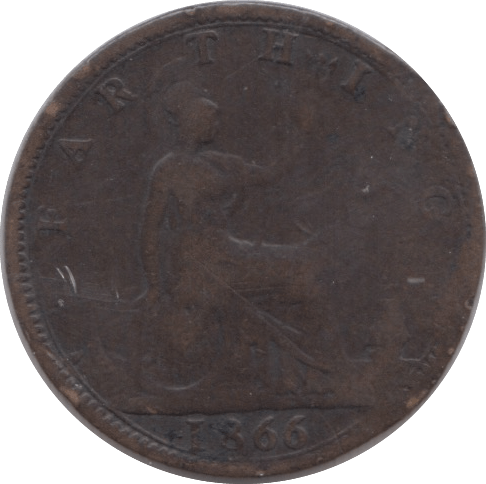 1866 FARTHING ( FINE ) 14 - Farthing - Cambridgeshire Coins