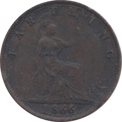 1866 FARTHING ( VF ) - Farthing - Cambridgeshire Coins