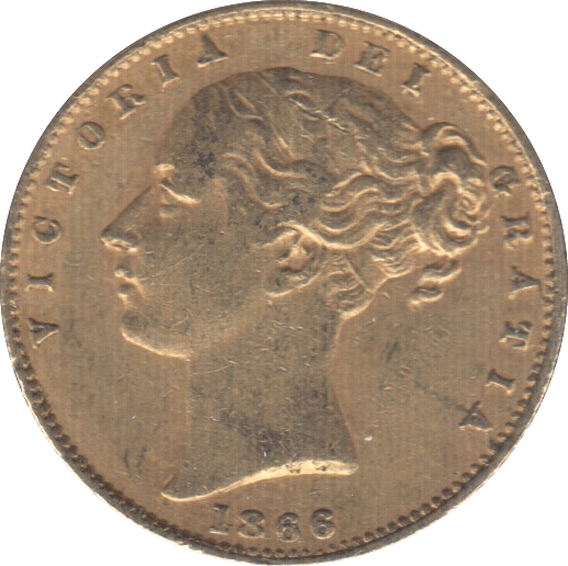 1866 GOLD SOVEREIGN ( VF ) DIE 43 - Sovereign - Cambridgeshire Coins