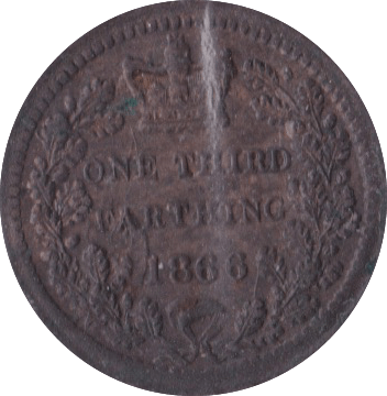 1866 ONE THIRD FARTHING ( GVF ) - One Third Farthing - Cambridgeshire Coins