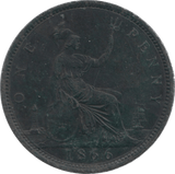 1866 PENNY ( EF ) 1 - Penny - Cambridgeshire Coins