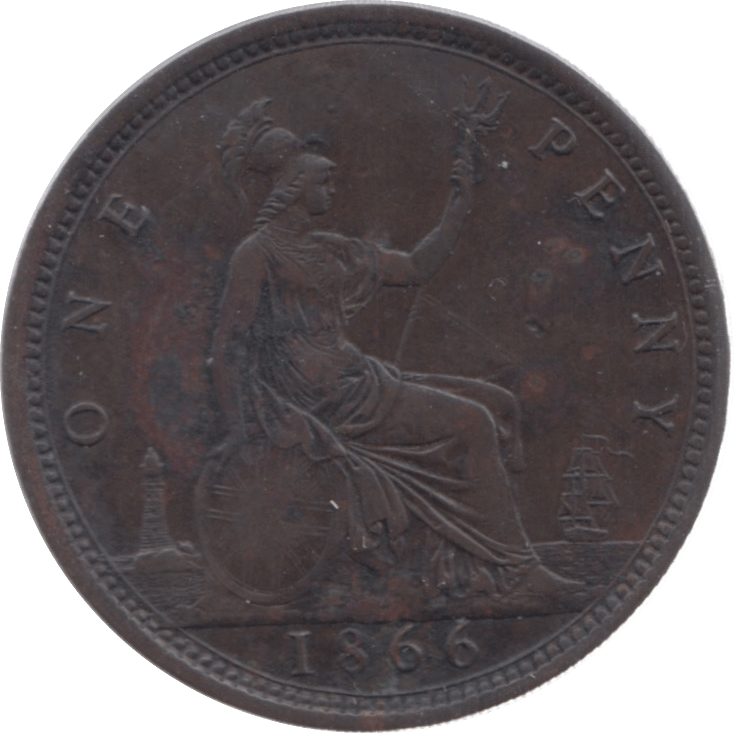 1866 PENNY ( GVF ) 7 - Penny - Cambridgeshire Coins