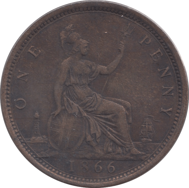 1866 PENNY ( GVF ) - Penny - Cambridgeshire Coins