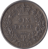 1866 SIXPENCE ( GVF ) DIE 36 - Sixpence - Cambridgeshire Coins