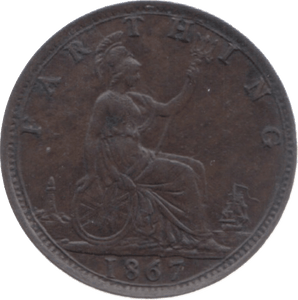 1867 FARTHING ( AUNC ) 23 - Farthing - Cambridgeshire Coins