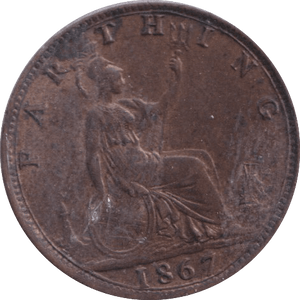 1867 FARTHING ( EF ) - Farthing - Cambridgeshire Coins