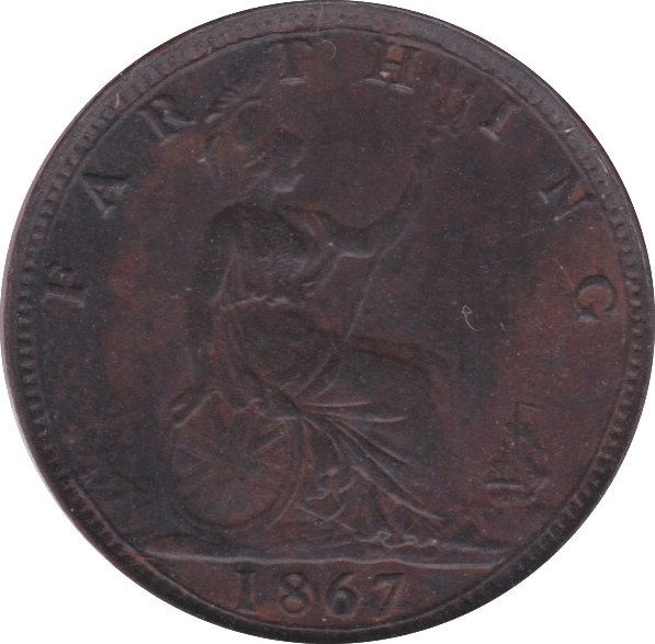 1867 FARTHING ( GEF ) - Farthing - Cambridgeshire Coins