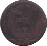 1867 FARTHING ( GEF ) - Farthing - Cambridgeshire Coins