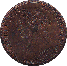 1867 FARTHING ( UNC ) - Farthing - Cambridgeshire Coins