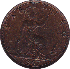 1867 FARTHING ( UNC ) - Farthing - Cambridgeshire Coins