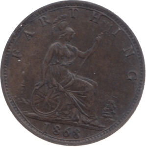 1868 FARTHING ( AUNC ) 23 - Farthing - Cambridgeshire Coins