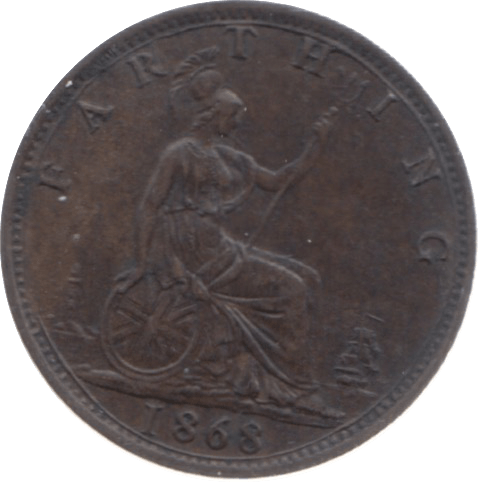 1868 FARTHING ( AUNC ) 23 - Farthing - Cambridgeshire Coins