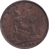 1868 FARTHING ( AUNC ) - Farthing - Cambridgeshire Coins