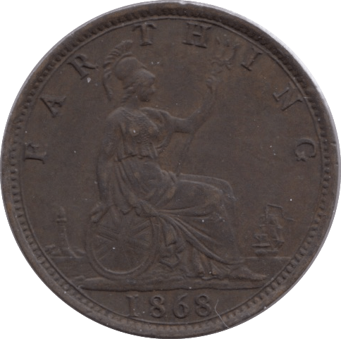 1868 FARTHING ( EF ) - Farthing - Cambridgeshire Coins