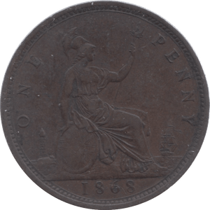 1868 PENNY ( GVF ) 7 - Penny - Cambridgeshire Coins