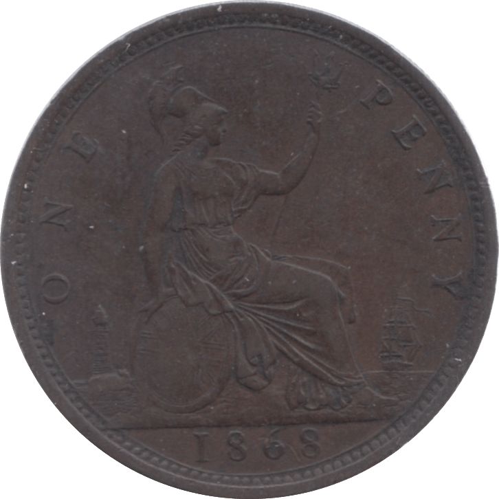 1868 PENNY ( GVF ) 7 - Penny - Cambridgeshire Coins