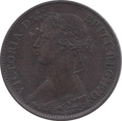 1869 FARTHING ( AUNC ) 23 - Farthing - Cambridgeshire Coins