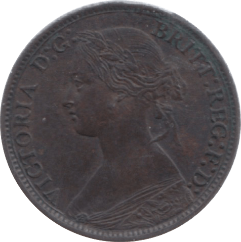 1869 FARTHING ( AUNC ) 23 - Farthing - Cambridgeshire Coins